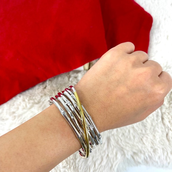 John Hardy Bamboo Flex Cuff Sliver/ Gold - Picture 4 of 10